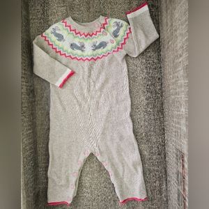 Mini Boden Bunny Sweater Romper Onesie